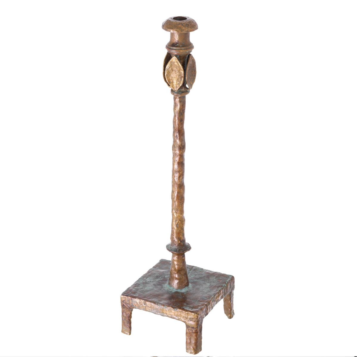 Antique Brass Candle Holder Santoro | Cabothousefurniture.com