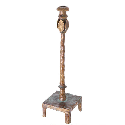 Antique Brass Candle Holder Santoro | Cabothousefurniture.com