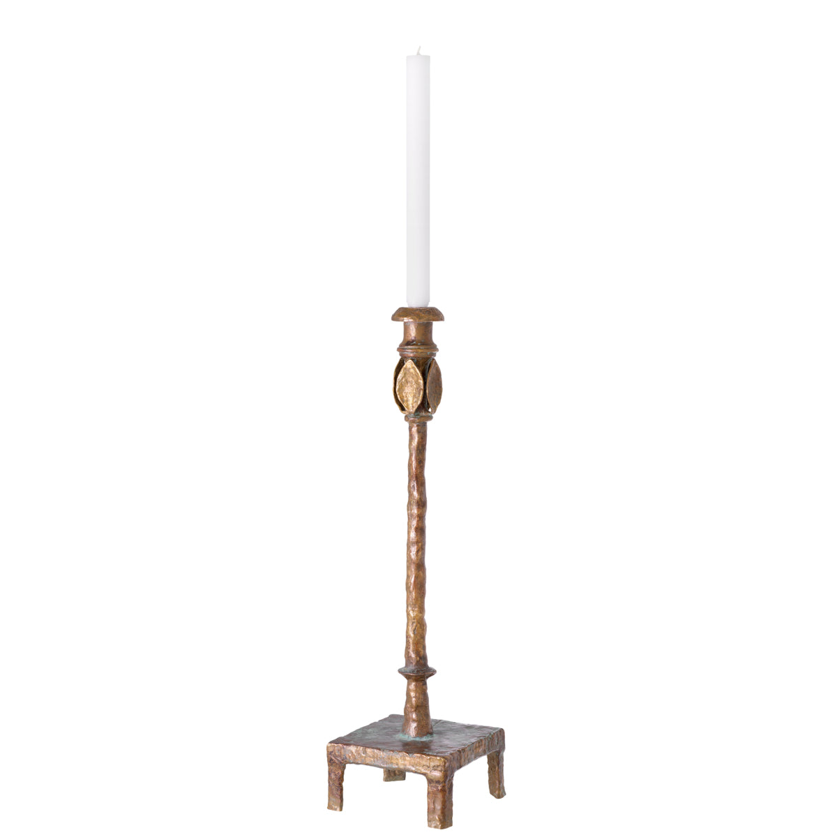 Antique Brass Candle Holder Santoro | Cabothousefurniture.com