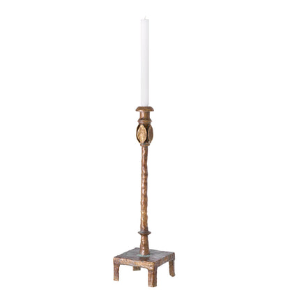 Antique Brass Candle Holder Santoro | Cabothousefurniture.com