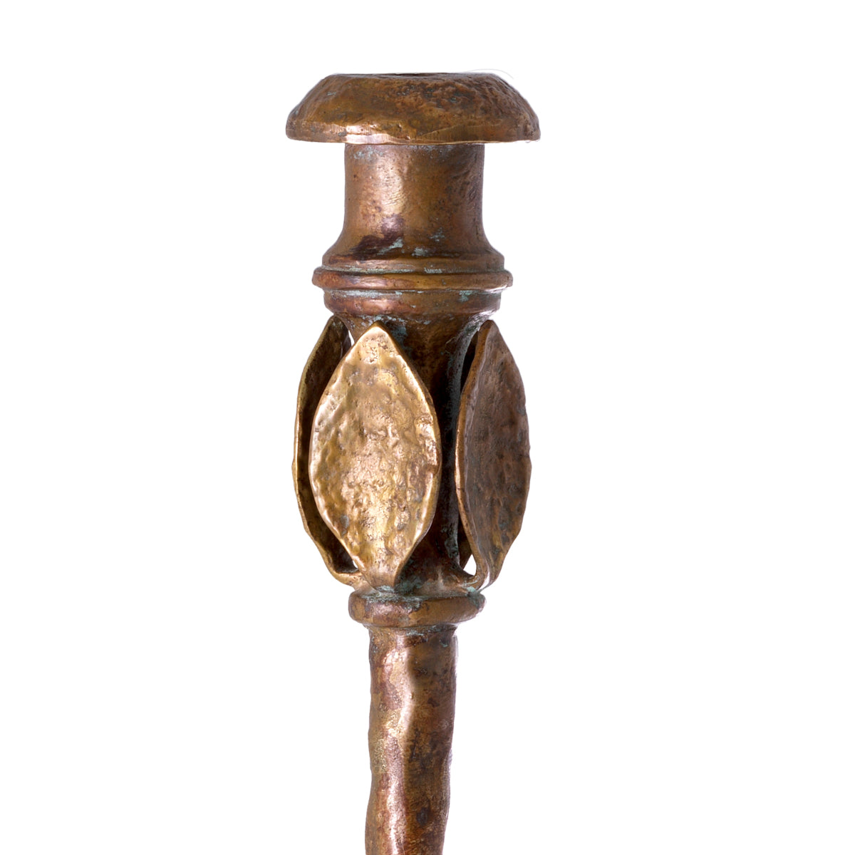Antique Brass Candle Holder Santoro | Cabothousefurniture.com