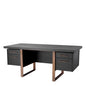 Charcoal Oak Desk Canova | Cabothousefurniture.com