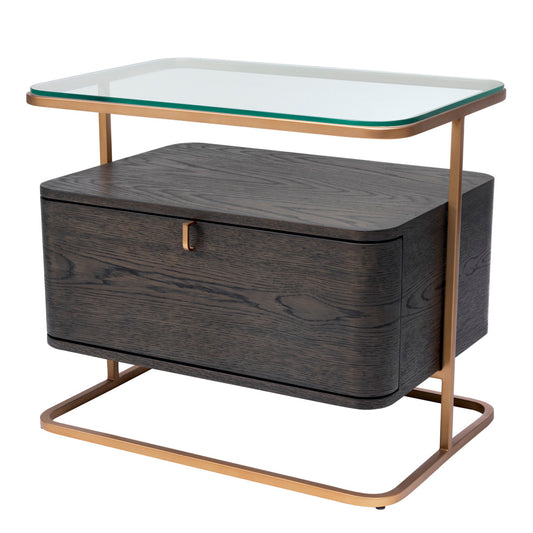 Oak Veneer Nightstand Augusto | Cabothousefurniture.com