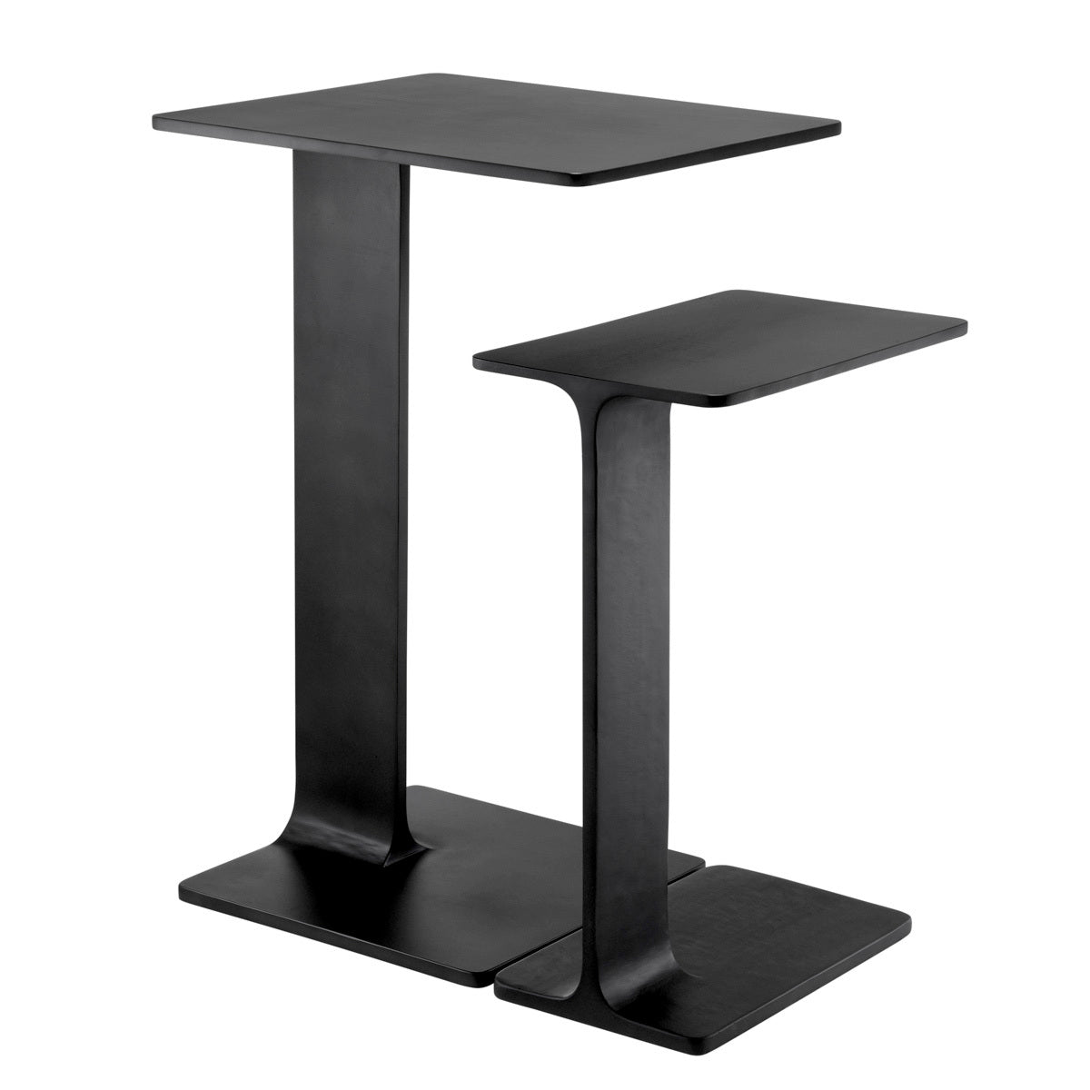 Black Side Table Set (2) Smart