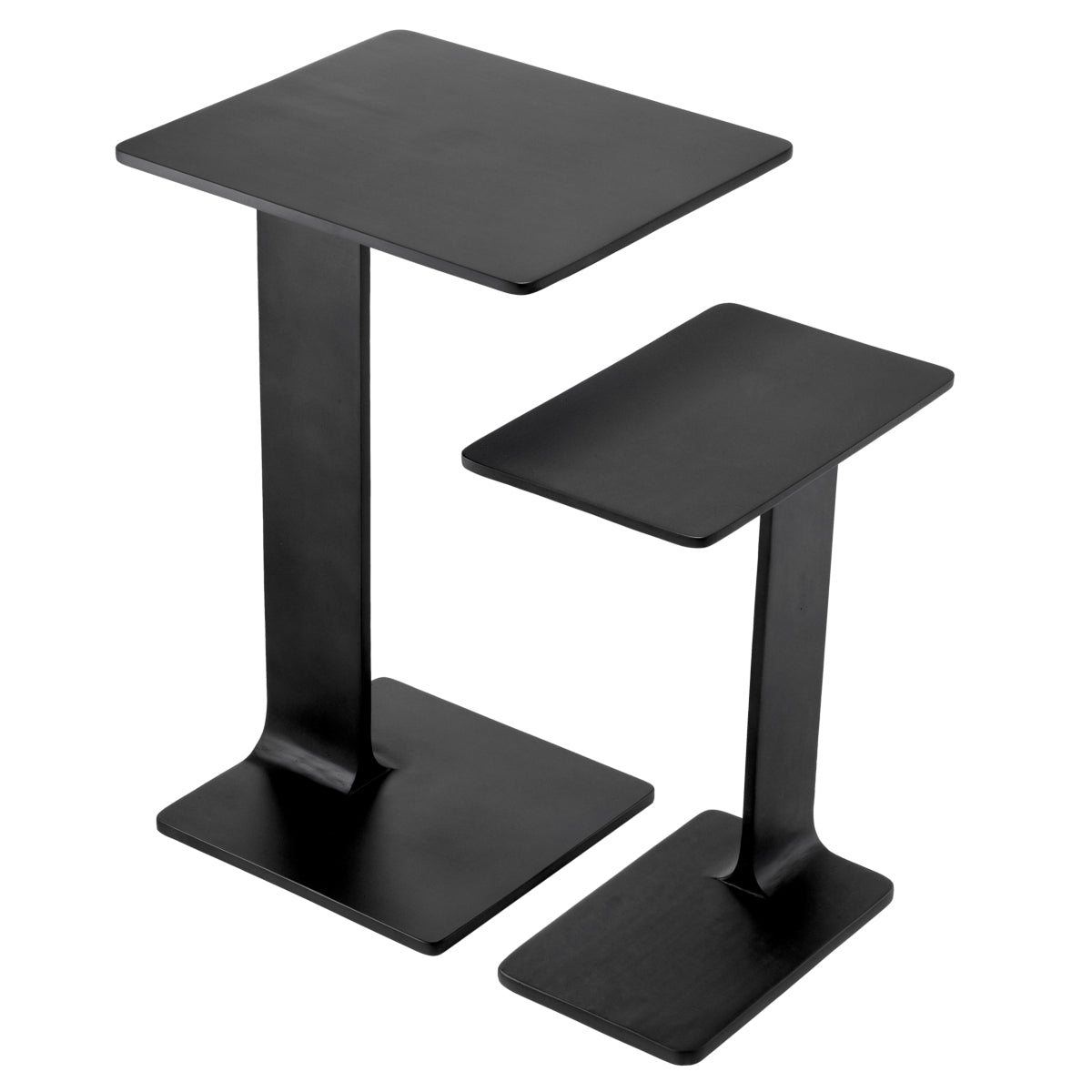 Black Side Table Set (2) Smart