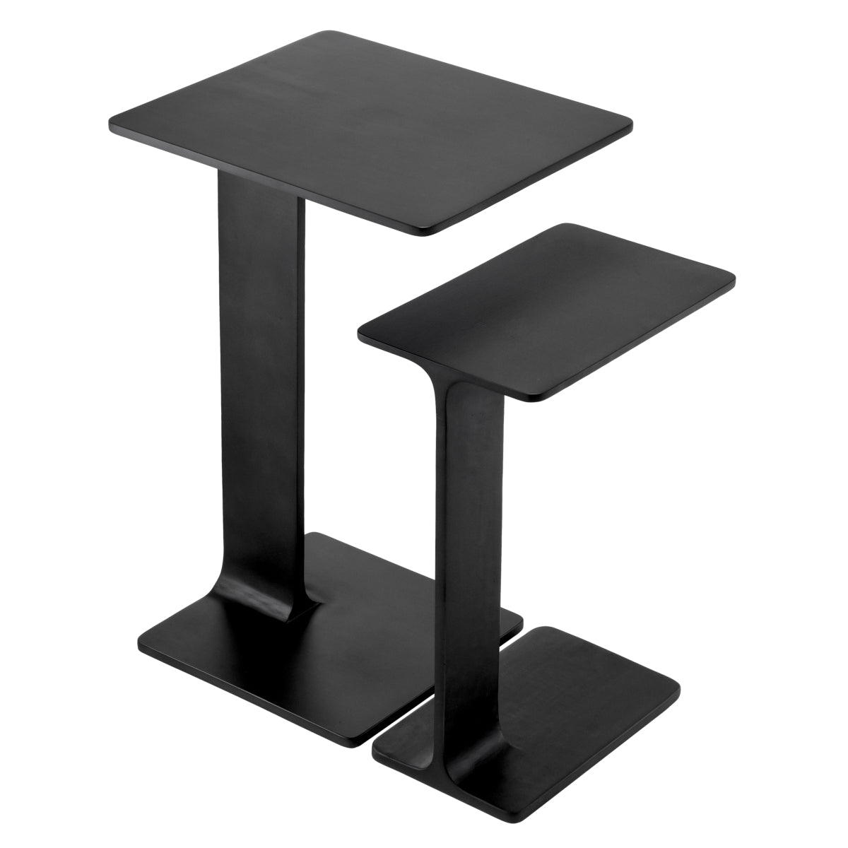 Black Side Table Set (2) Smart