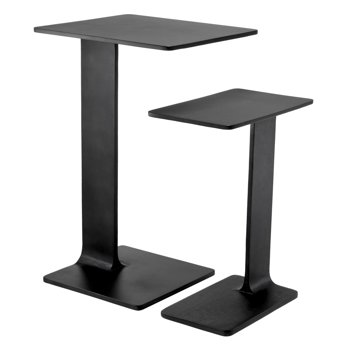 Black Side Table Set (2) Smart