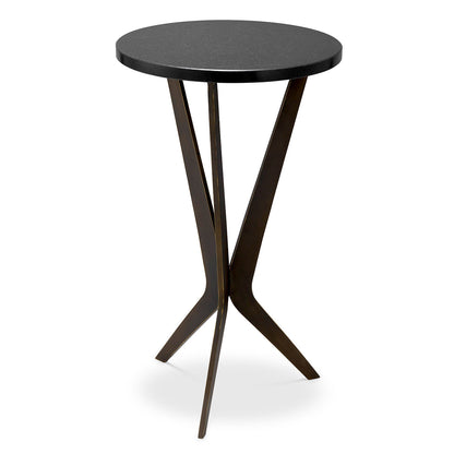 Bronze Round Side Table Malone | Cabothousefurniture.com