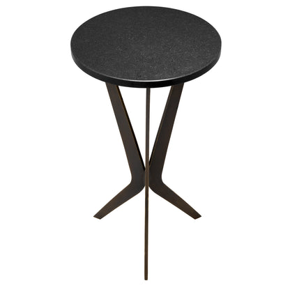 Bronze Round Side Table Malone | Cabothousefurniture.com