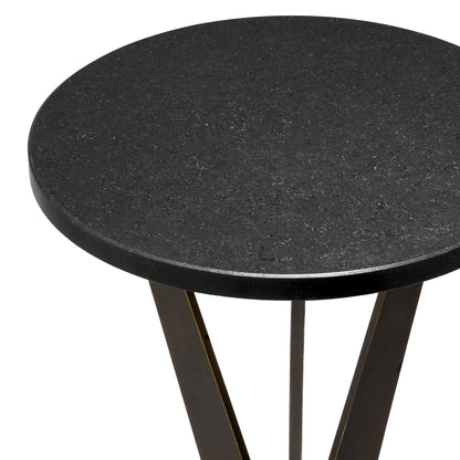Bronze Round Side Table Malone | Cabothousefurniture.com