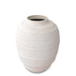 White Handmade Clay Vase Romane | Cabothousefurniture.com