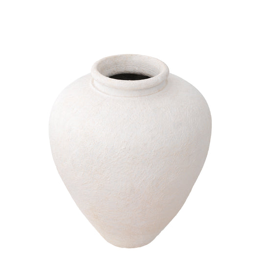 Matte White Clay Vase L Reine | Cabothousefurniture.com
