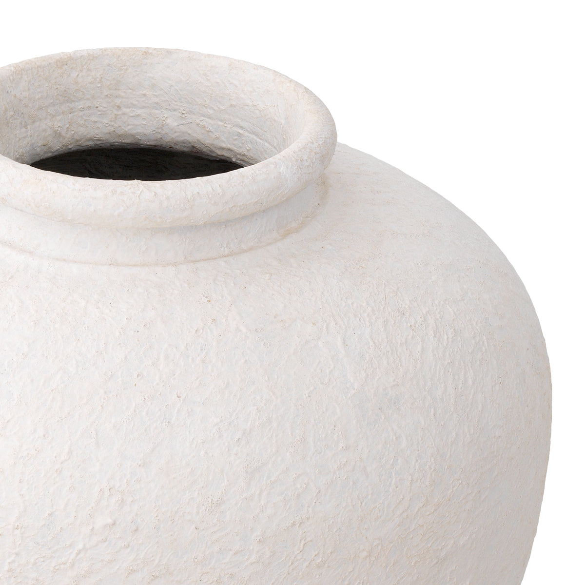 Matte White Clay Vase L Reine | Cabothousefurniture.com