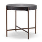 Round Gunmetal Side Table Nikos | Cabothousefurniture.com