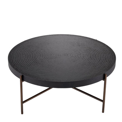 Round Gunmetal Coffee Table Nikos | Cabothousefurniture.com