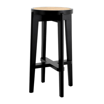 Black Rattan Bar Stool Dareau | Cabothousefurniture.com