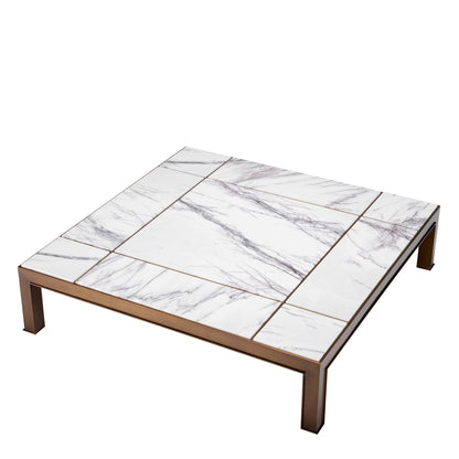 White Marble Coffee Table Tardieu | Cabothousefurniture.com