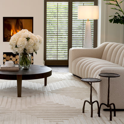 Round Bronze Side Table Kubu