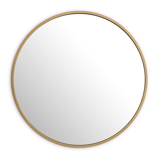 Brass Frame Round Mirror Heath | Cabothousefurniture.com