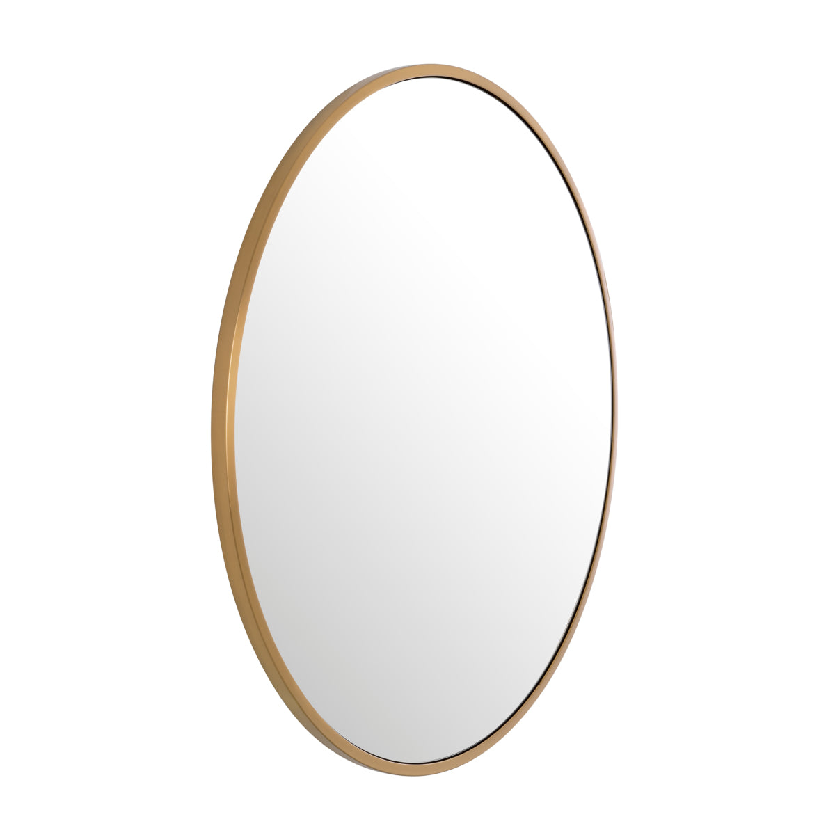 Brass Frame Round Mirror Heath | Cabothousefurniture.com