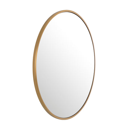 Brass Frame Round Mirror Heath | Cabothousefurniture.com