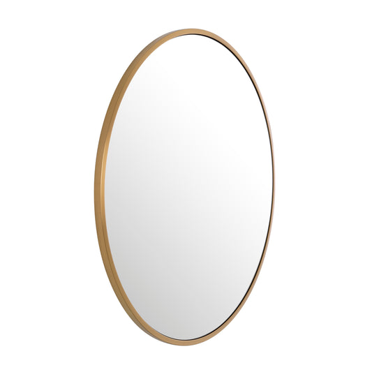 Brass Frame Round Mirror Heath | Cabothousefurniture.com