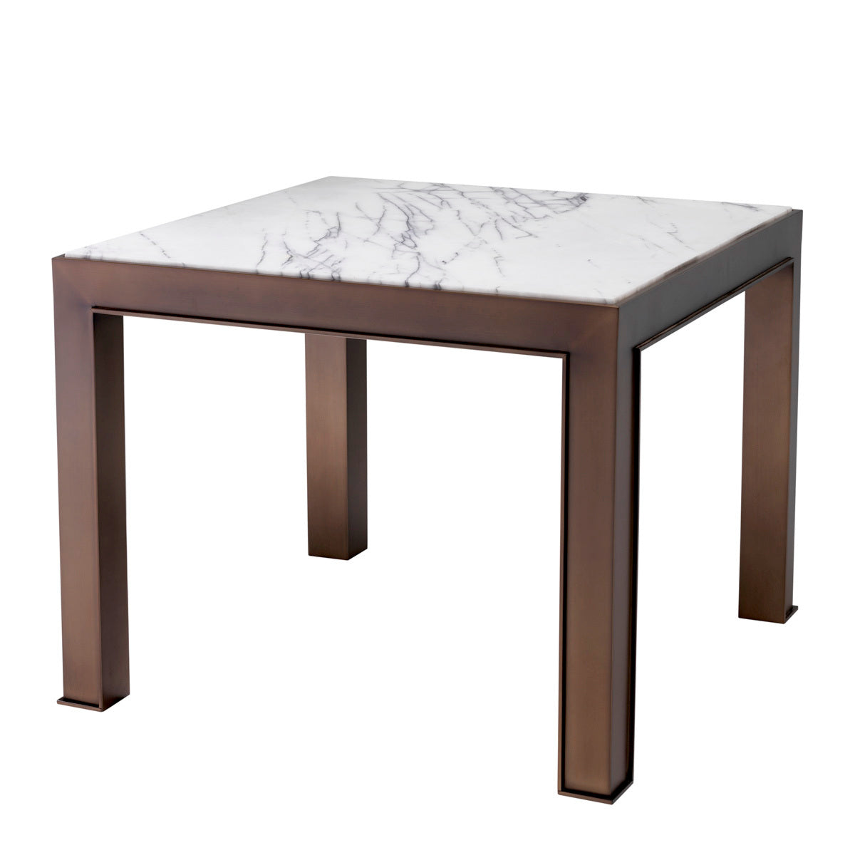 Bronze Marble Side Table Tardieu | Cabothousefurniture.com