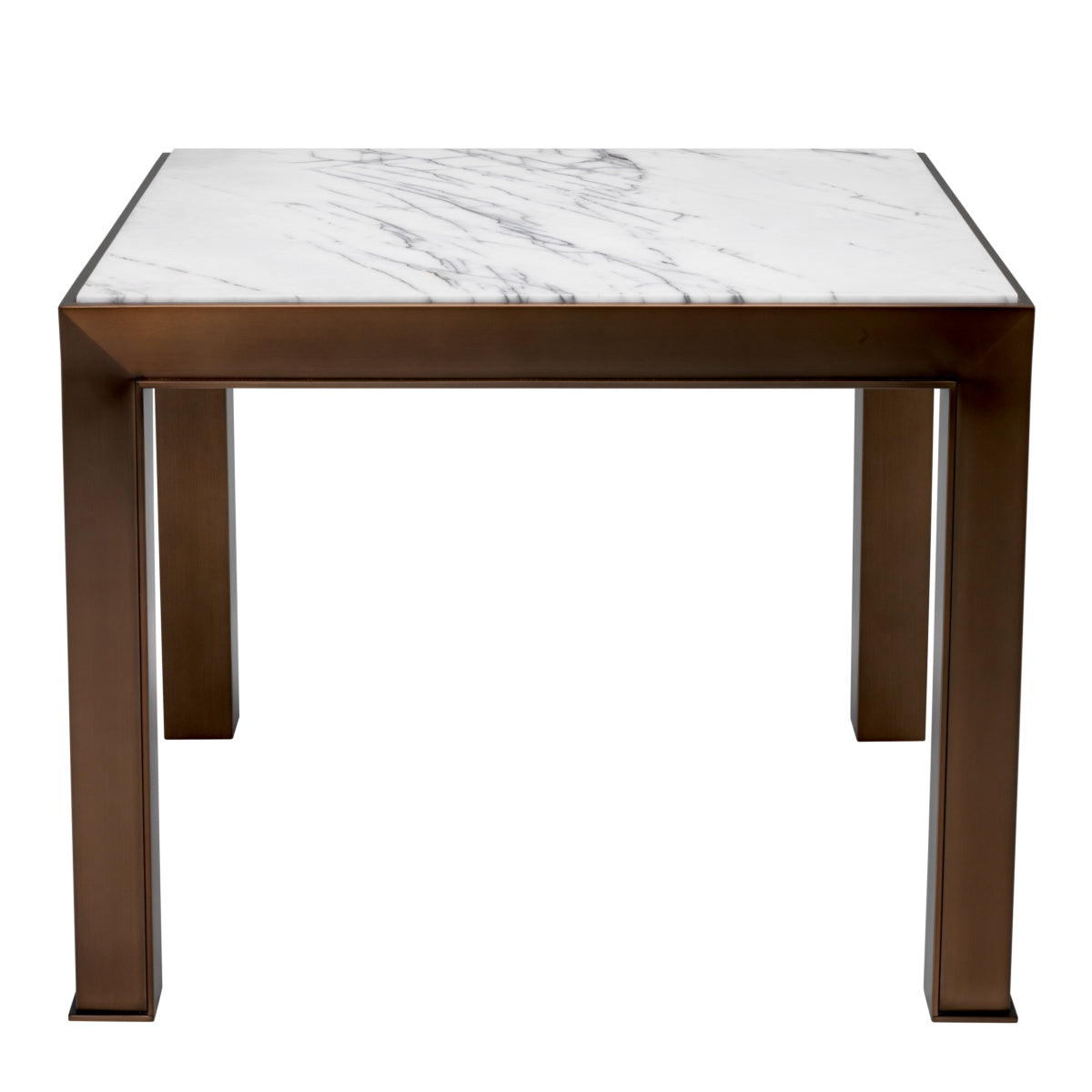 Bronze Marble Side Table Tardieu | Cabothousefurniture.com