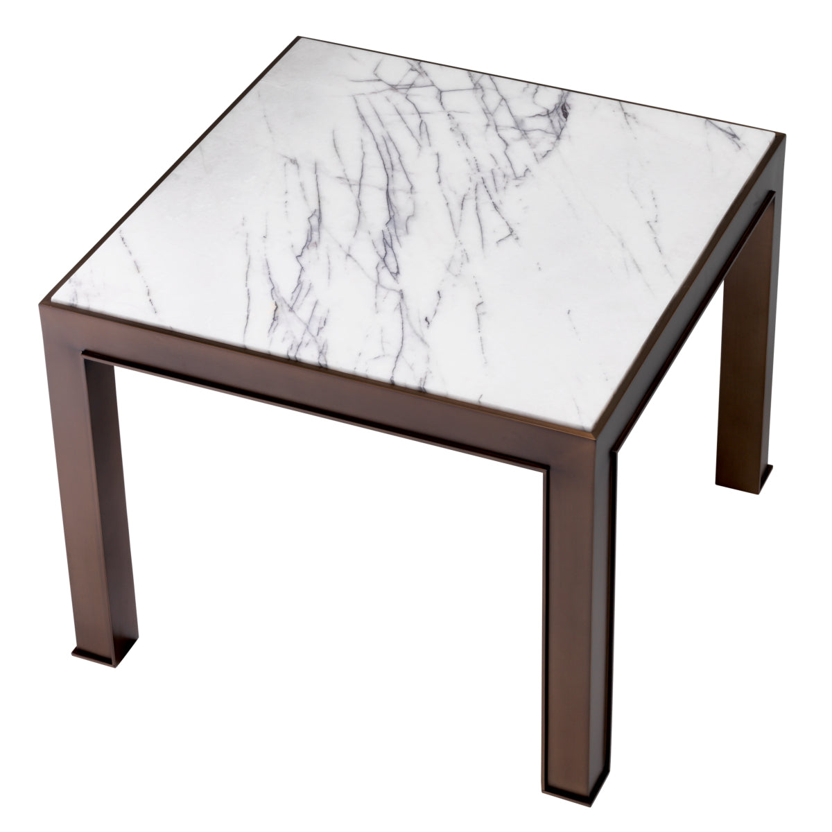 Bronze Marble Side Table Tardieu | Cabothousefurniture.com