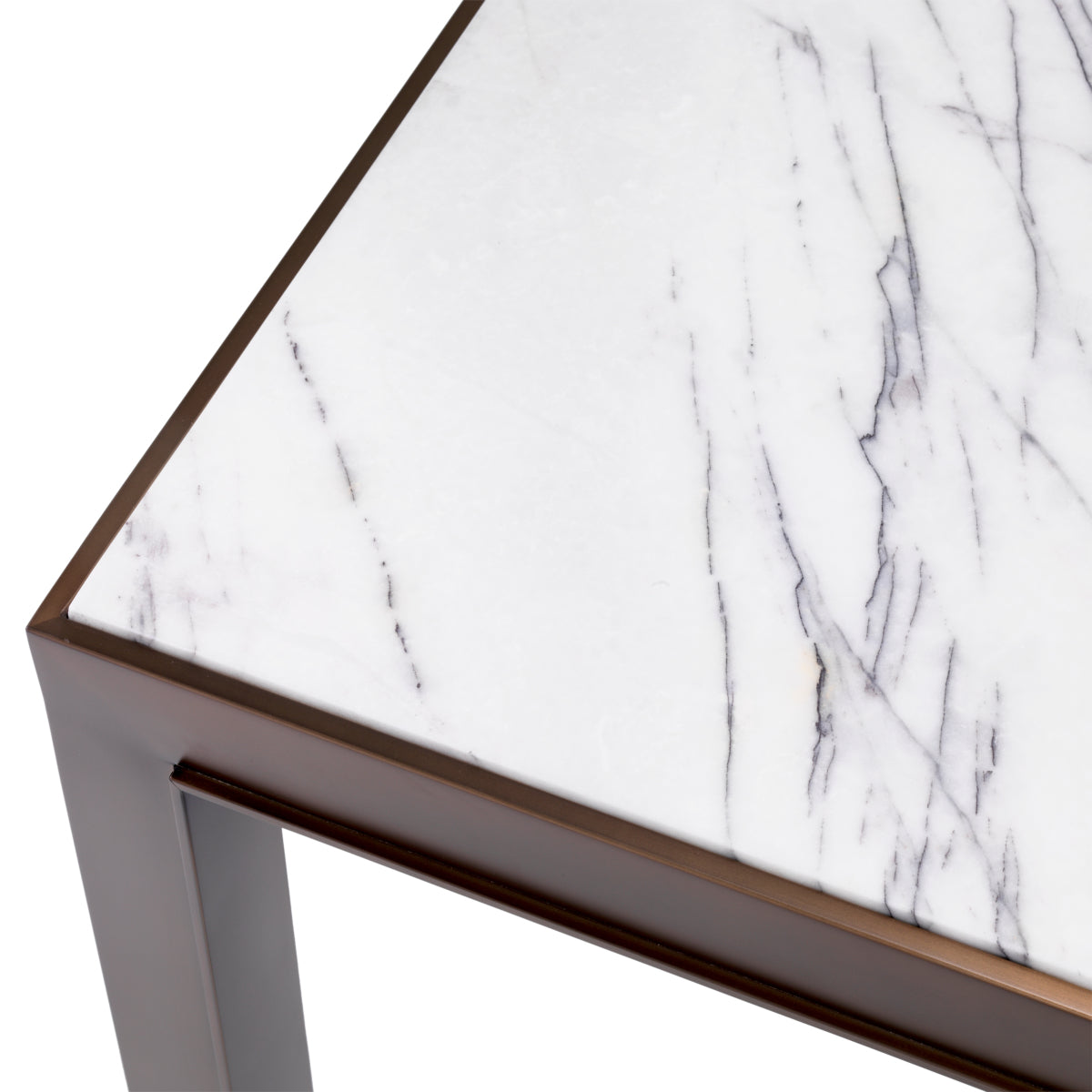 Bronze Marble Side Table Tardieu | Cabothousefurniture.com