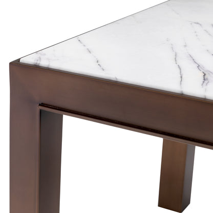 Bronze Marble Side Table Tardieu | Cabothousefurniture.com