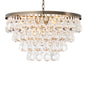 Brass Glass Drop Chandelier Bolzano