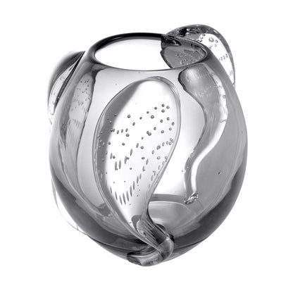 Gray Handblown Glass Vase Sianluca
