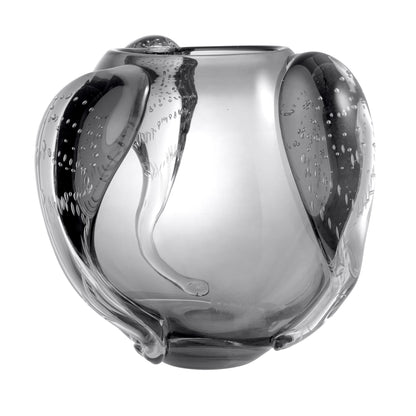 Gray Handblown Glass Vase Sianluca