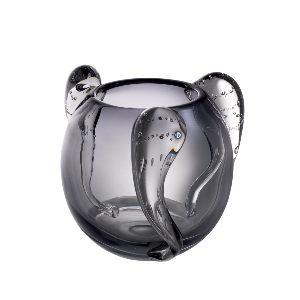 Gray Handblown Glass Vase Sianluca