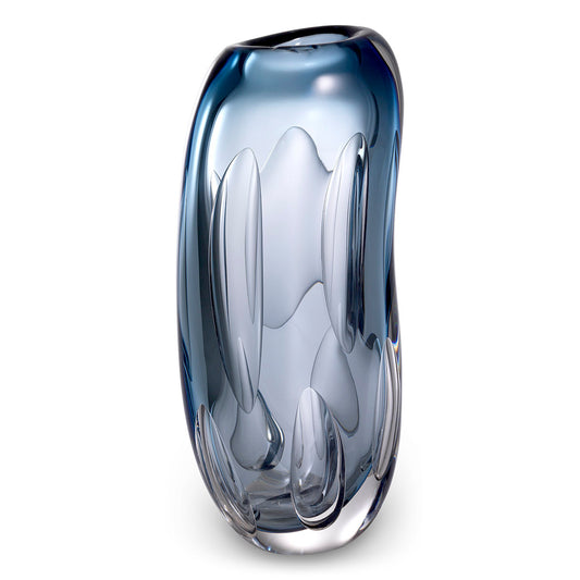 Blue Handblown Glass Vase M Sianni | Cabothousefurniture.com