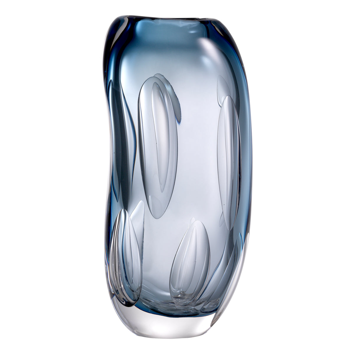 Blue Handblown Glass Vase M Sianni | Cabothousefurniture.com