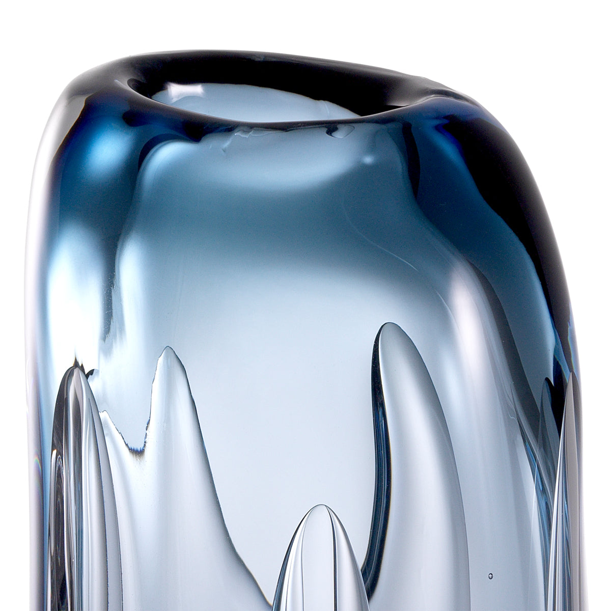 Blue Handblown Glass Vase M Sianni | Cabothousefurniture.com