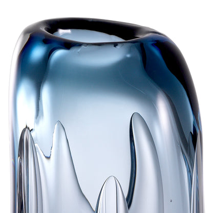 Blue Handblown Glass Vase M Sianni | Cabothousefurniture.com