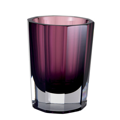 Purple Octagonal Glass Vase Chavez | Cabothousefurniture.com