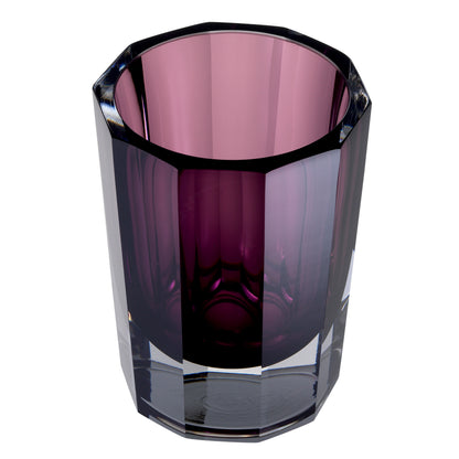 Purple Octagonal Glass Vase Chavez | Cabothousefurniture.com