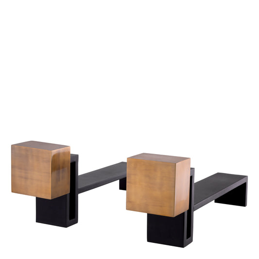 Contemporary Andiron Set (2) Chitry | Cabothousefurniture.com