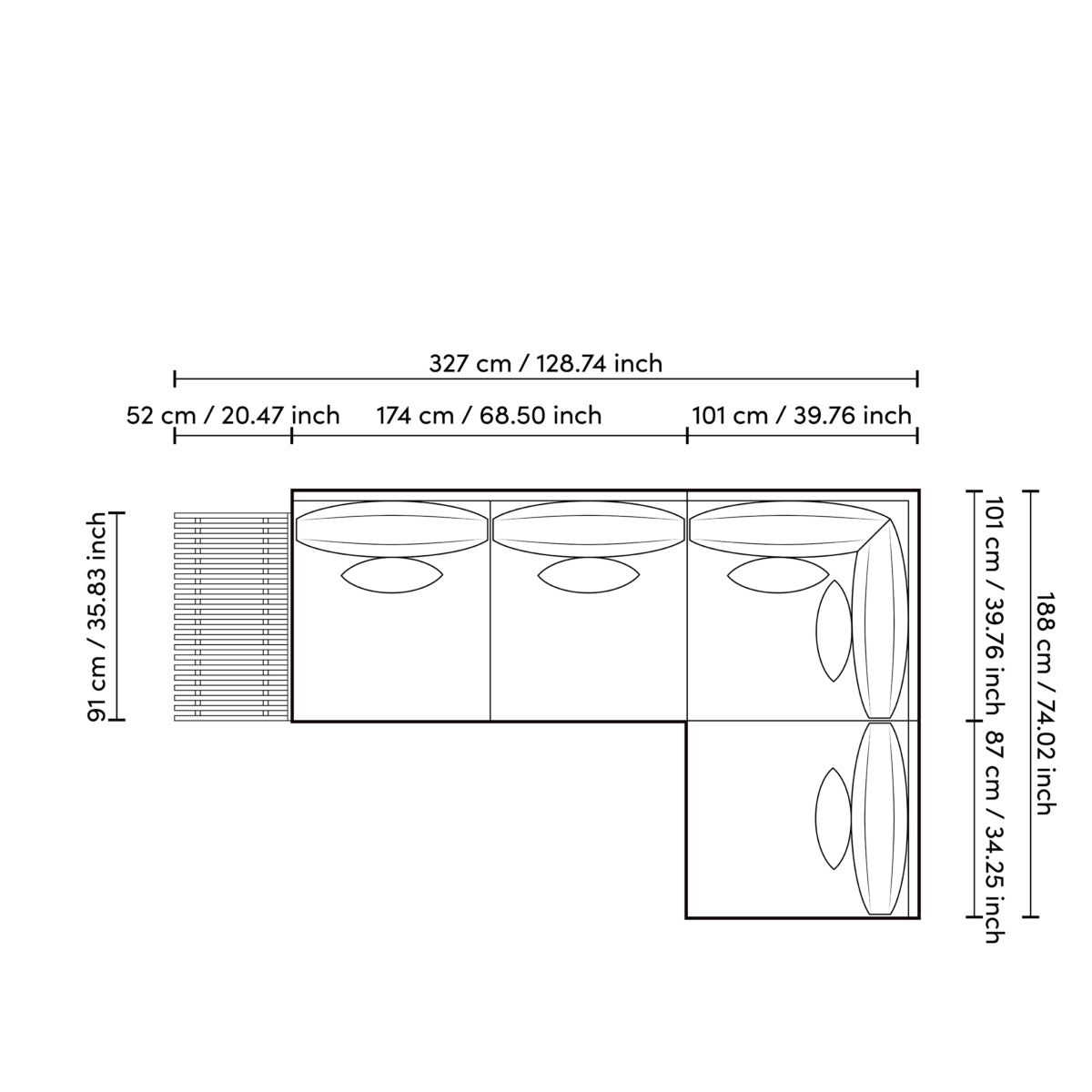 Sand Finish Outdoor Sofa Royal Palm | Cabothousefurniture.com