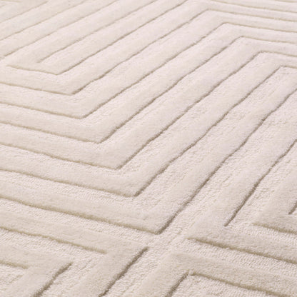Off-White Wool Carpet 6'5" x 10' Breck | Cabothousefurniture.com