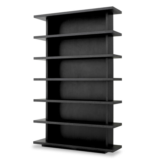 Charcoal Gray Oak Bookcase Malibu