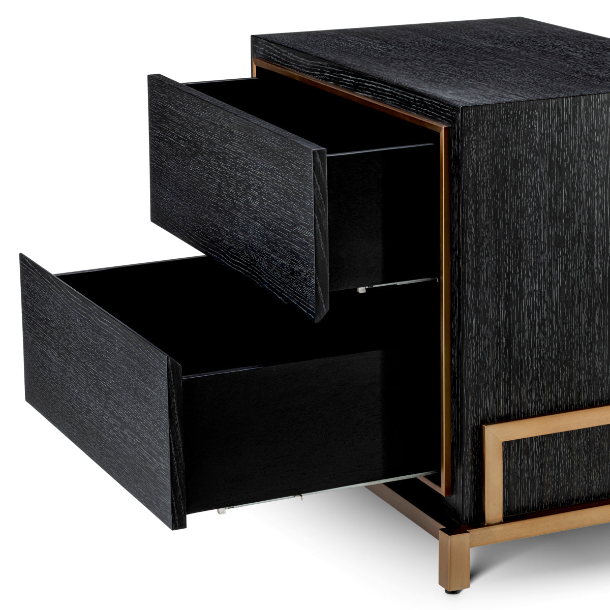 Charcoal Oak Bedside Table Hazel