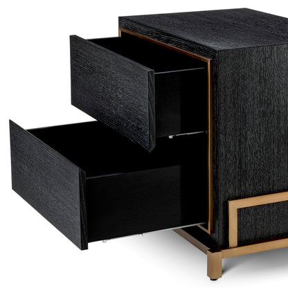 Charcoal Oak Bedside Table Hazel