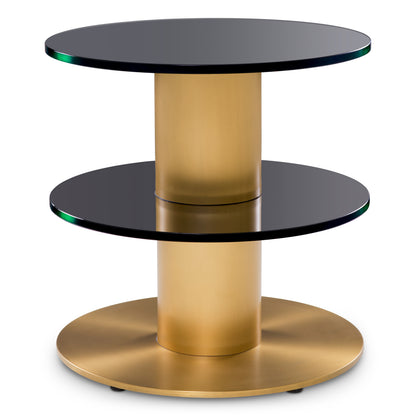 Black Glass Side Table Dorado | Cabothousefurniture.com