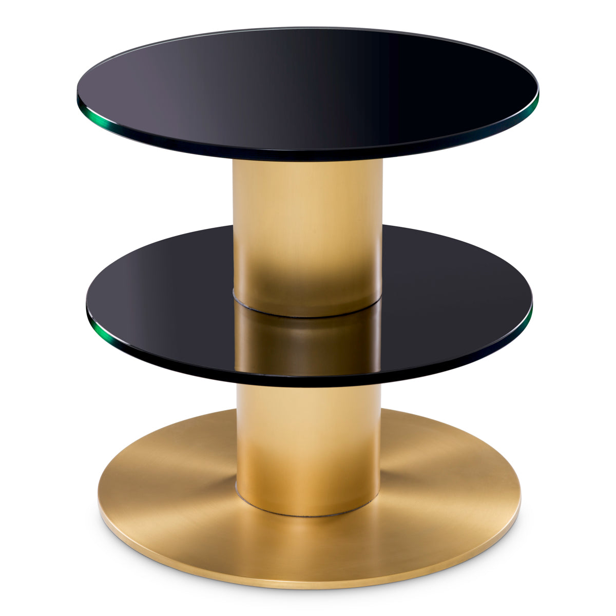 Black Glass Side Table Dorado | Cabothousefurniture.com