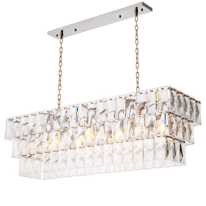 Crystal Rectangular Chandelier Amazone | Cabothousefurniture.com